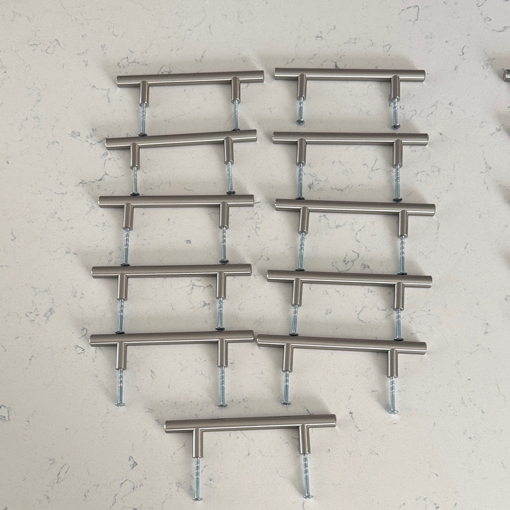 Modern Silver Wall Hooks Set